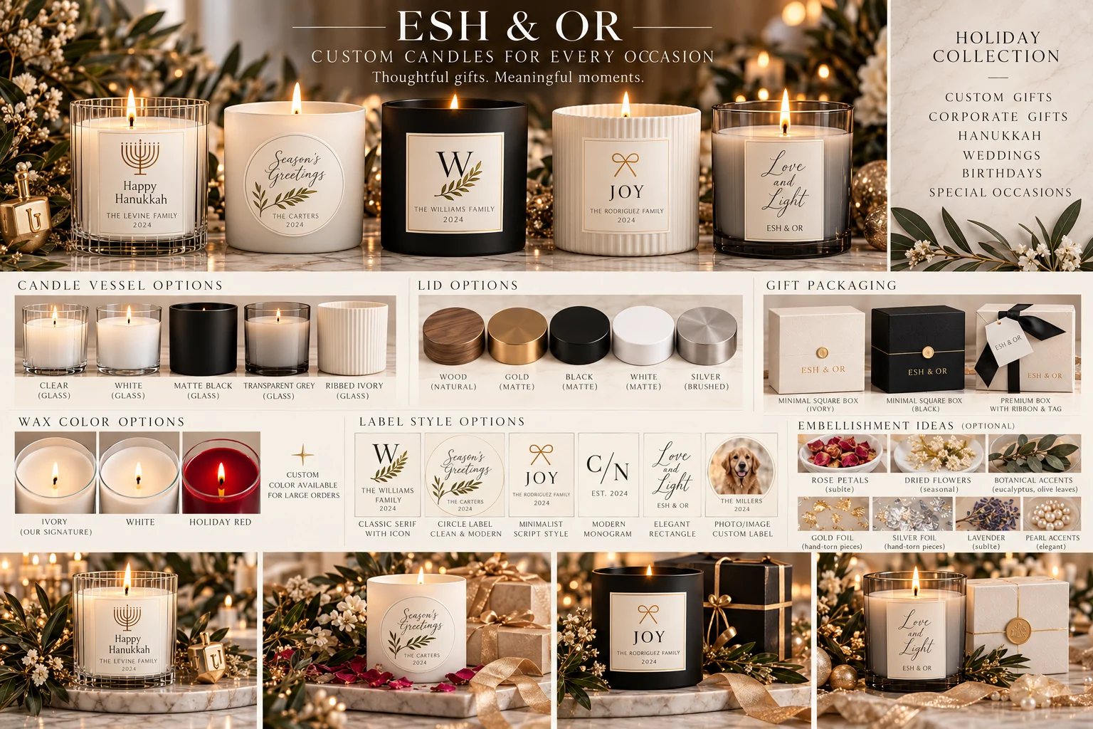 Holiday collection and design options